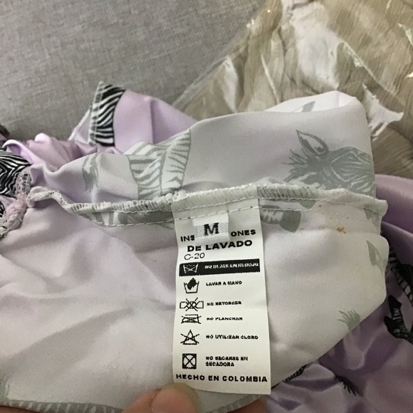 Zebra print purple two piece lounge pajama set nwt - Picture 3 of 6